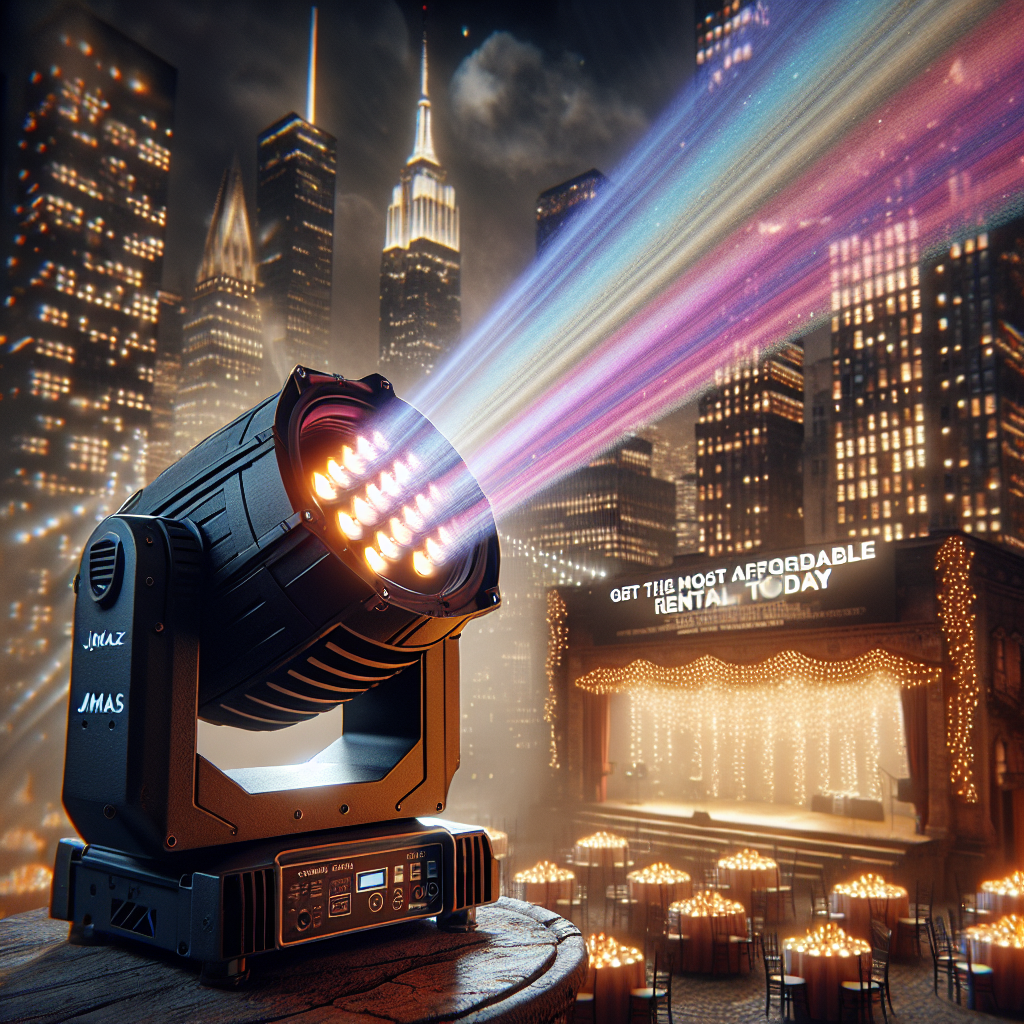 JMAZ Aero Beam 60 rental NYC lighting setup