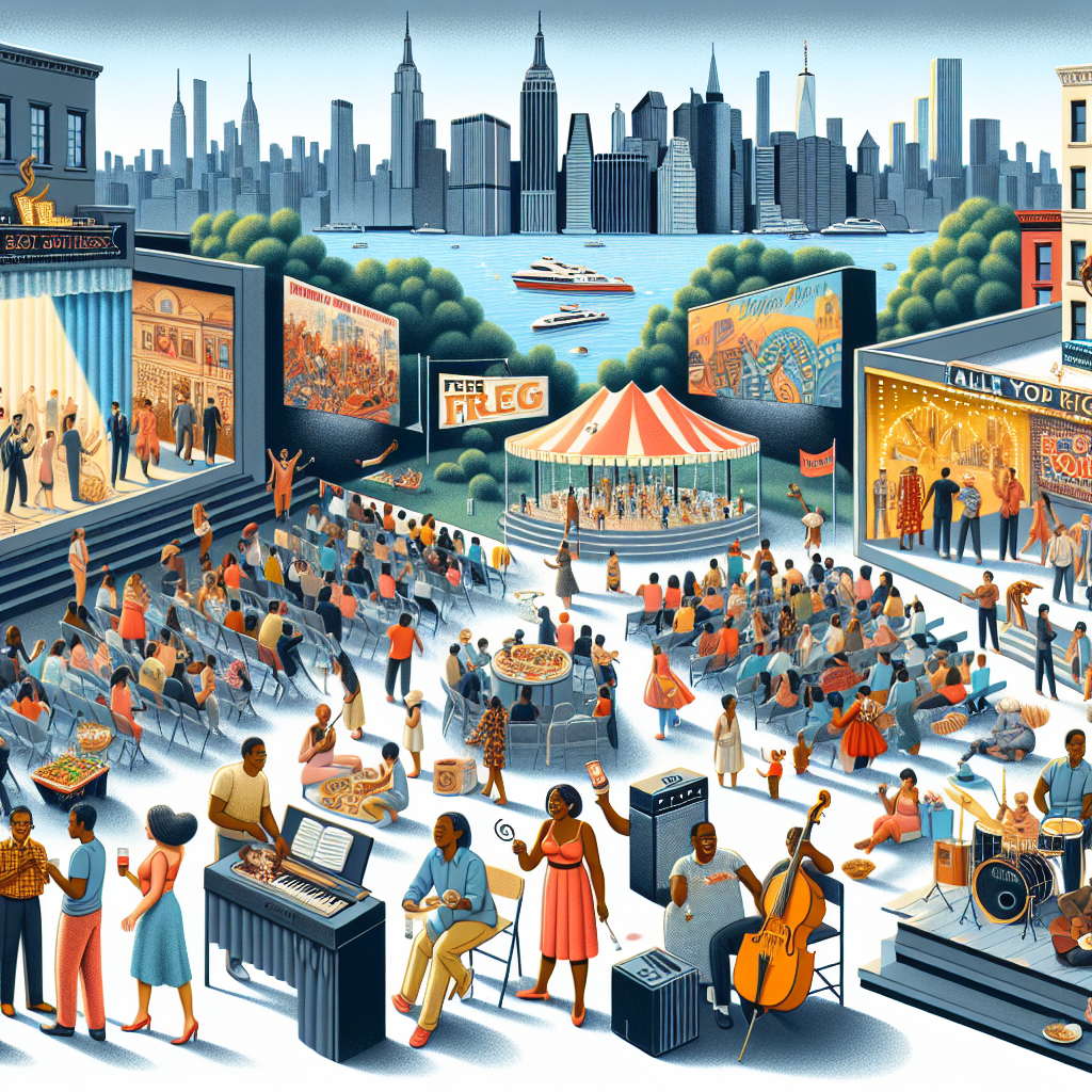 crowd enjoying free cultural event NYC park
